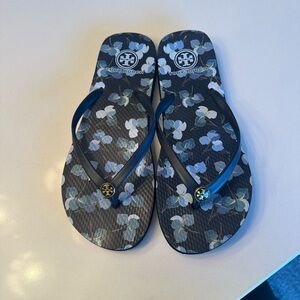 Tory Burch Floral Flip Flops
